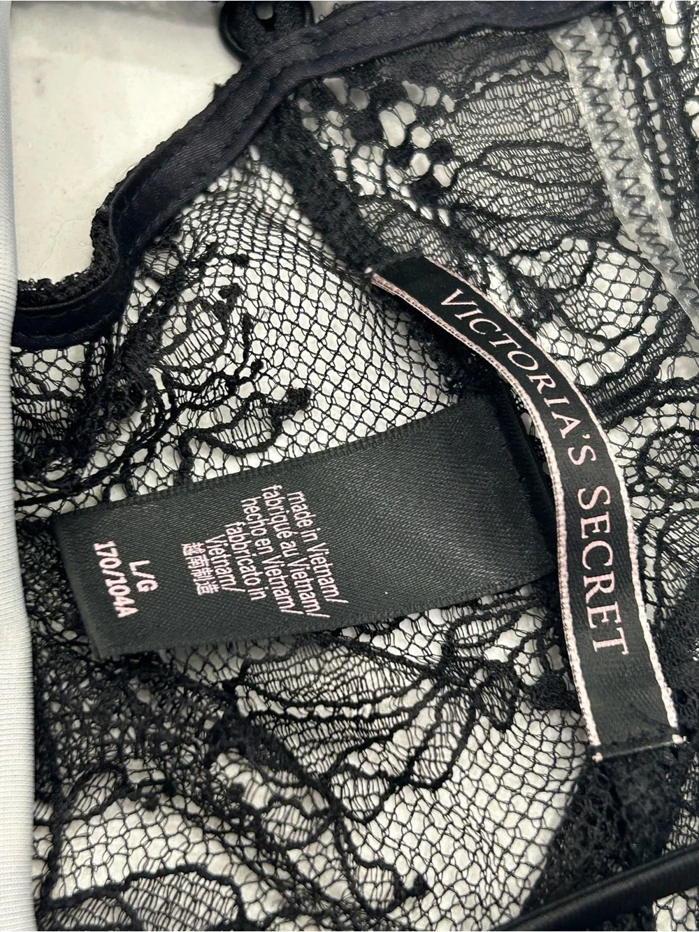 Victoria's Secret Black Floral Lace-Trim Cami & Shorts Set
